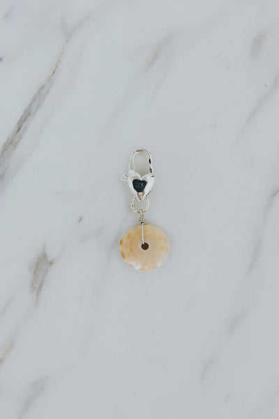 Heart Clasp Charm - Puka Shell