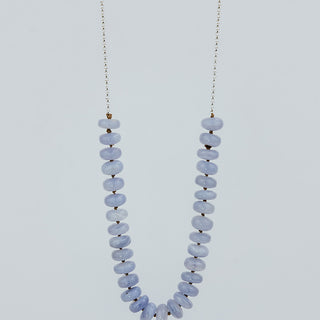 Blue Lace Agate Beaded Necklace