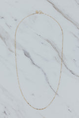 Wings Hawaii Rectangle Chain necklace in solid 14k yellow gold. 16" or 18" length. Fine jewelry handmade in Maui. Expertly handcrafted by artisans in Haiku, Maui. Wear solo, layered, or add charms.  thumbnail