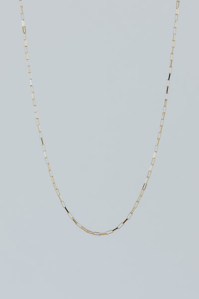 Rectangle Chain Necklace - 14k