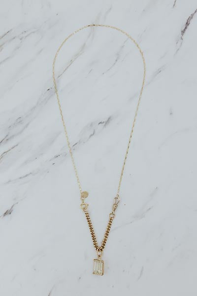 Rectangle Link Chain Necklace | GF