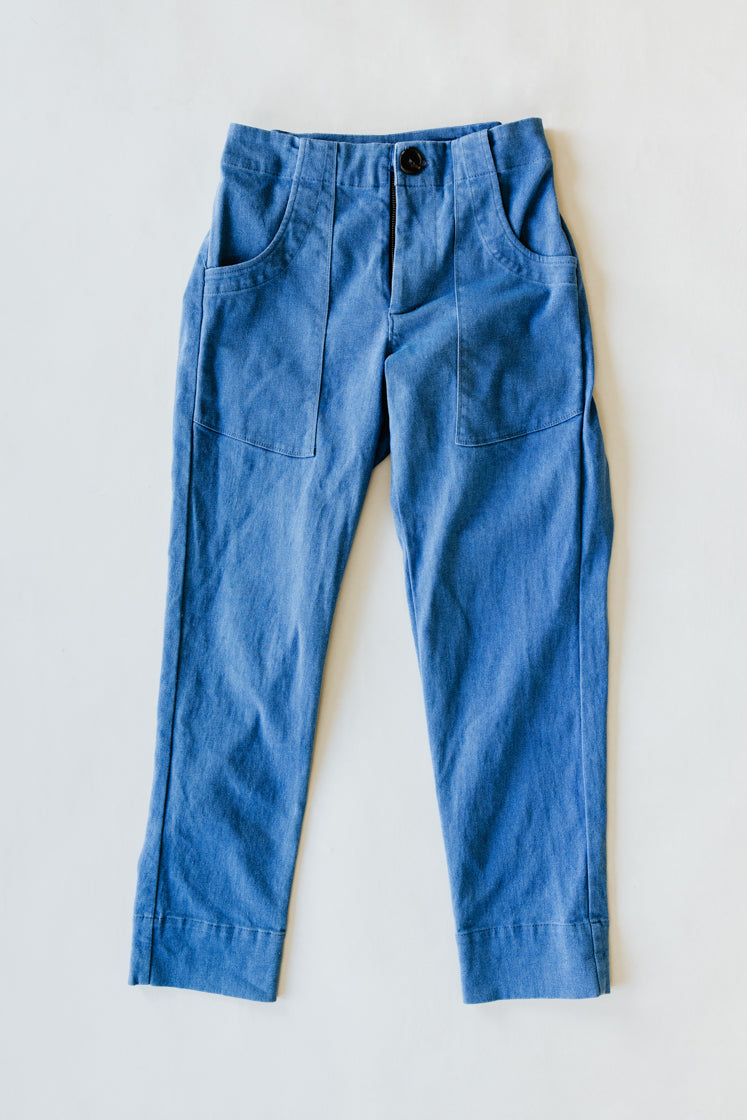 Retro Pocket Pants - Denim Twill - front