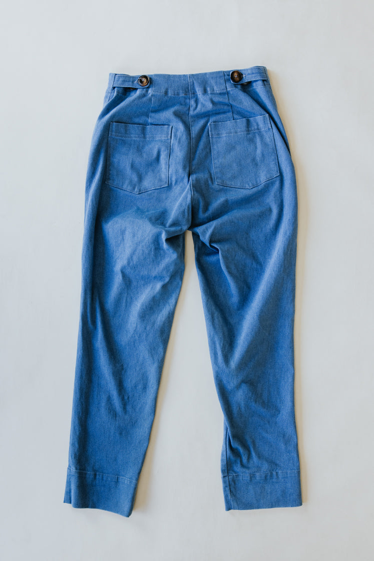 Retro Pocket Pants - Denim Twill - back