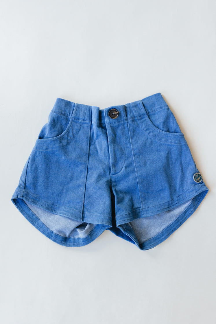 Retro Pocket Shorts - Stretch Denim