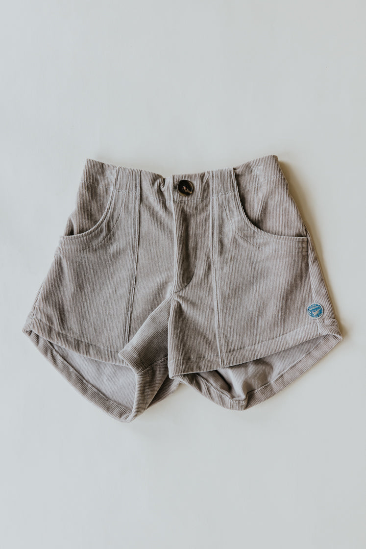 Retro Pocket Shorts - Khaki Corduroy