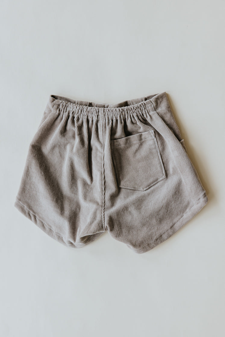 Retro Pocket Shorts - Khaki Corduroy