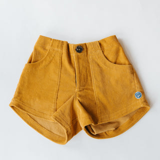 Retro Pocket Shorts - Marigold Corduroy