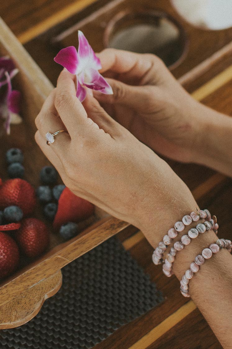 Gem Stretch Bracelet - Rhodochrosite