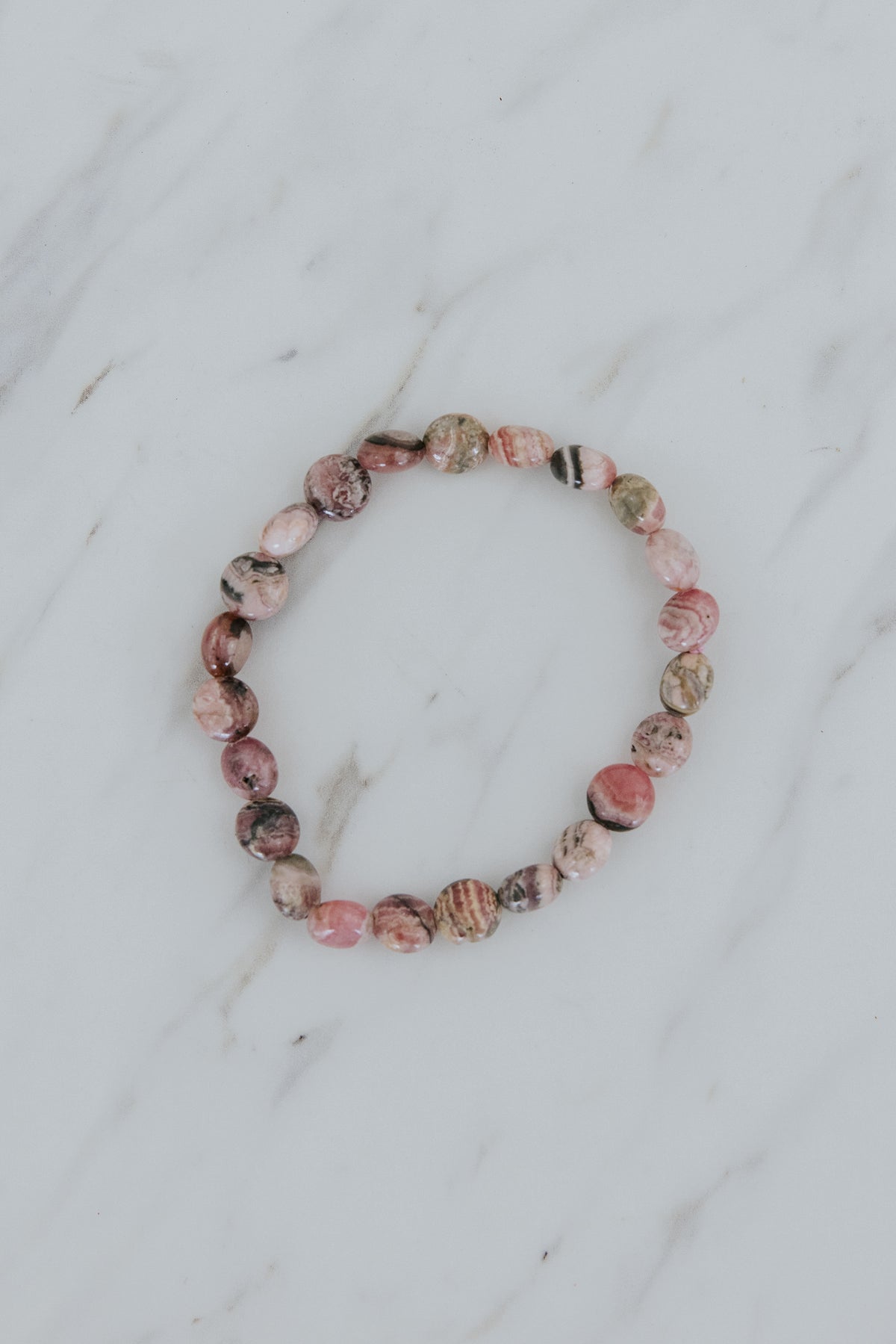 Gem Stretch Bracelet - Rhodochrosite
