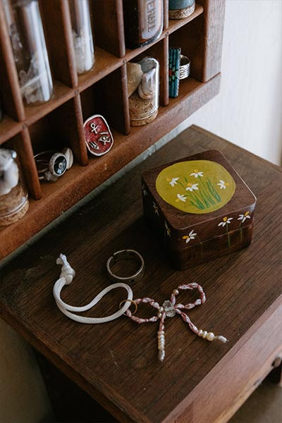 Handpainted Wooden Ring Box