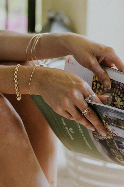 Wings Hawaii Rectangle Chain Bracelet