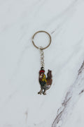 Wings Hawaii Enamel Keychain - Rooster