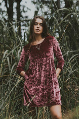 Velvet Baby Doll Dress thumbnail