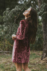 Velvet Baby Doll Dress thumbnail