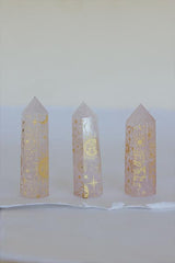 Celestial Printed Rose Quartz Point thumbnail