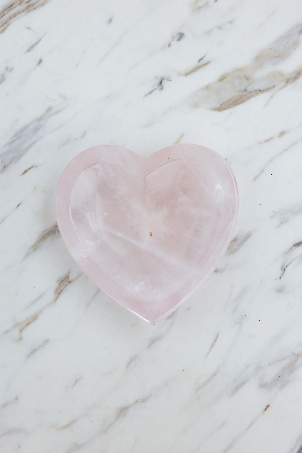 Wings Hawaii rose quartz heart shaped bowls. Unique crystal gemstone gifts from Maui. 