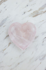 Wings Hawaii rose quartz heart shaped bowls. Unique crystal gemstone gifts from Maui.  thumbnail