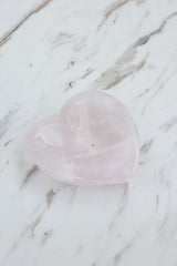 Wings Hawaii rose quartz heart shaped bowls. Unique crystal gemstone gifts from Maui.  thumbnail