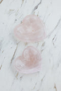 Wings Hawaii rose quartz heart shaped bowls. Unique crystal gemstone gifts from Maui. 