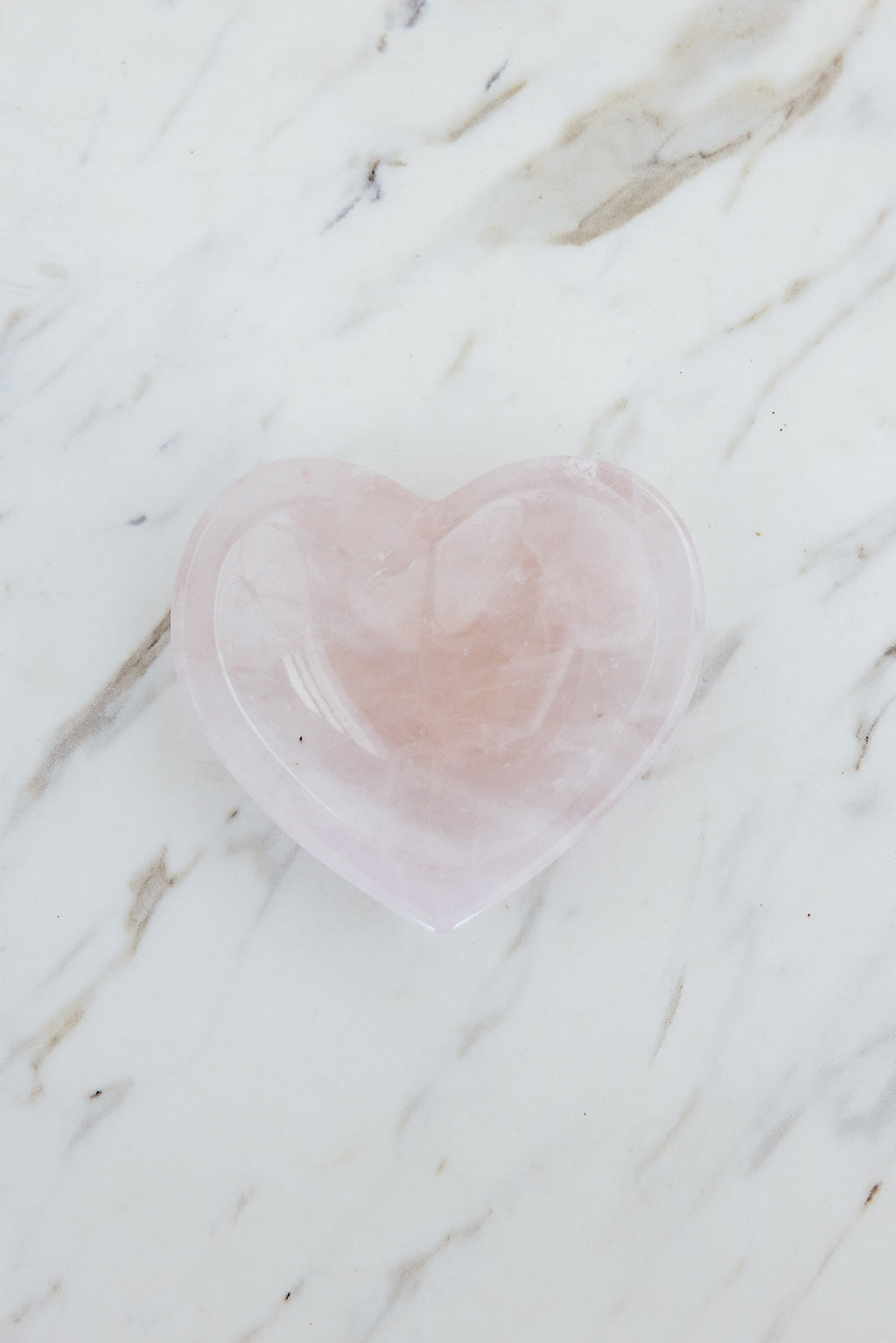 Wings Hawaii rose quartz heart shaped bowls. Unique crystal gemstone gifts from Maui. 