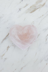 Wings Hawaii rose quartz heart shaped bowls. Unique crystal gemstone gifts from Maui.  thumbnail