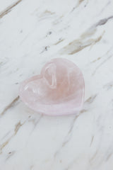 Wings Hawaii rose quartz heart shaped bowls. Unique crystal gemstone gifts from Maui.  thumbnail