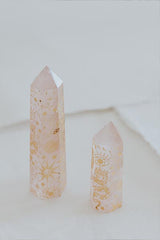 Celestial Printed Rose Quartz Point thumbnail