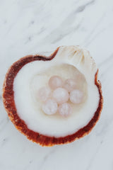 Wings Hawaii Rose Quartz gemstone crystal spheres. Mystical home decor and great gifts from Maui.  thumbnail