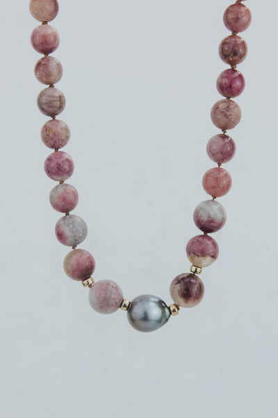 Tourmaline Dreamsicle Beaded Necklace