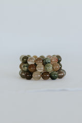 Stretchy Beaded Bracelet Large - Rutilated Quartz thumbnail