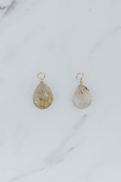 Earring Charms - Rutilated Quartz | GF