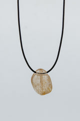 Leather Necklace - Rutilated Quartz thumbnail