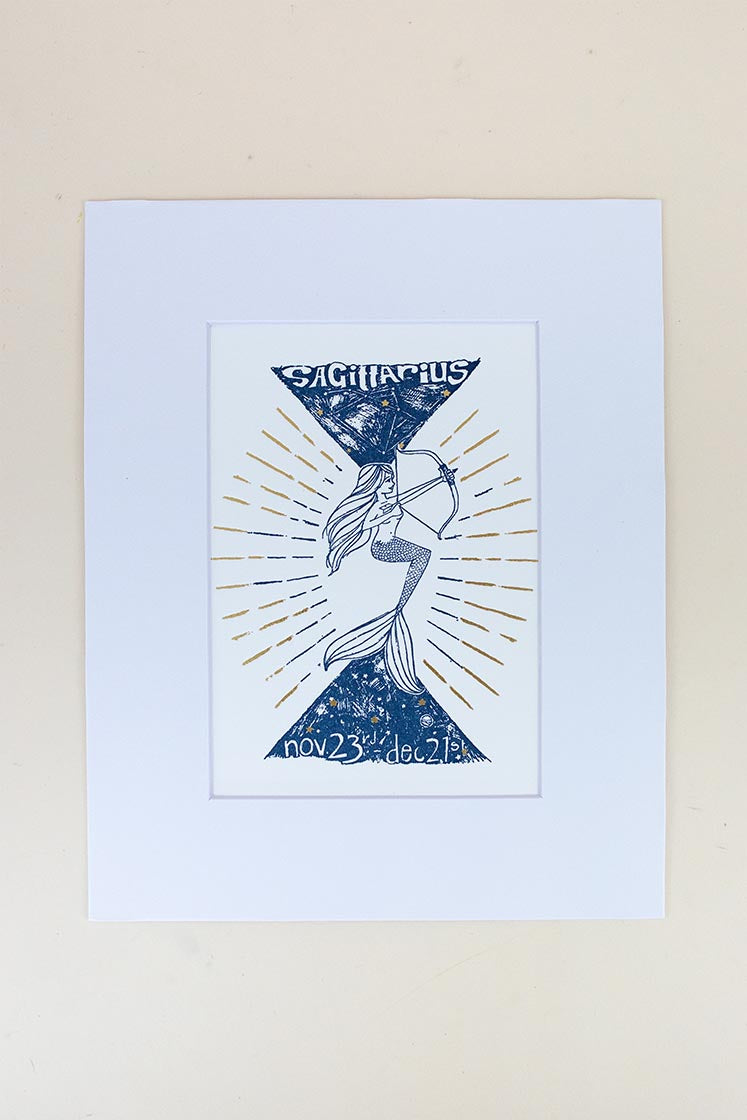 Wings Hawaii zodiac letterpress prints - sagittarius