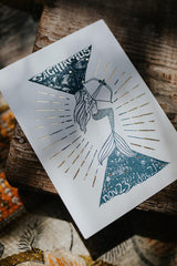 Wings Hawaii zodiac letterpress prints - sagittarius thumbnail
