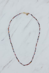 Wings Hawaii Wanderlust Tourmaline thin colorful beaded strand necklace or bracelet. Fine jewelry handmade in Maui.  thumbnail