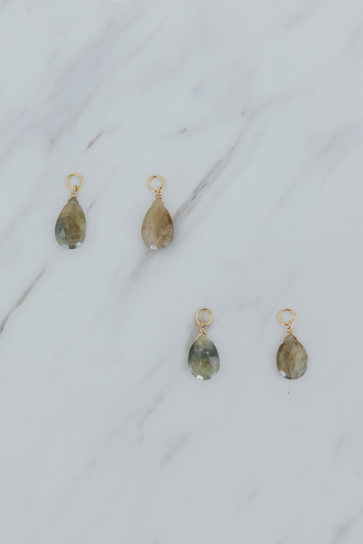 Gemstone Earring Charms - Sapphire