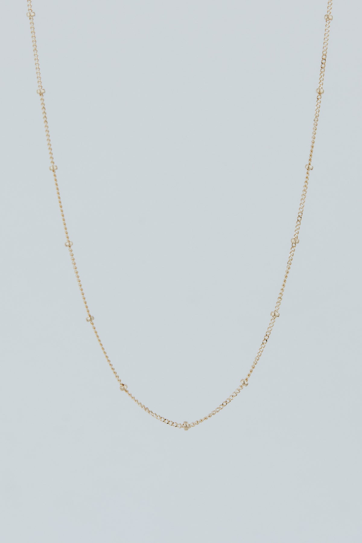wings hawaii satellite curb necklace chain in 14k yellow gold. Made in Maui fine jewelry 