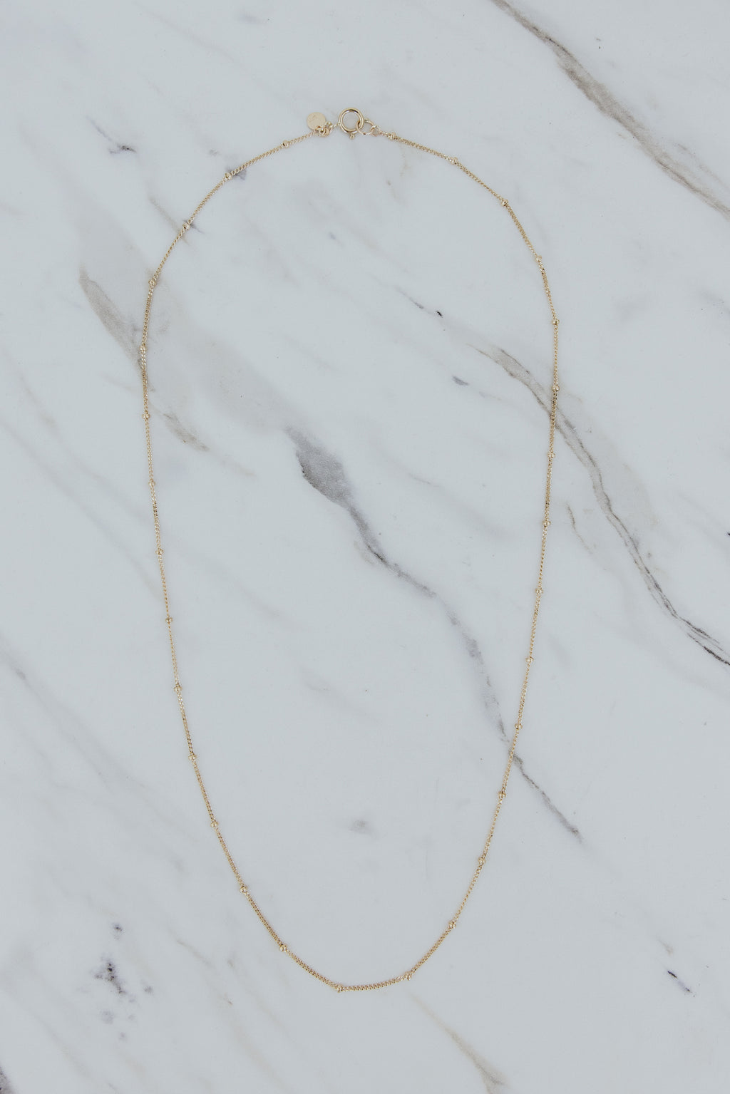 wings hawaii satellite curb necklace chain in 14k yellow gold. Made in Maui fine jewelry 