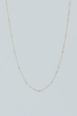 wings hawaii satellite curb necklace chain in 14k yellow gold. Made in Maui fine jewelry 