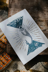 Wings Hawaii zodiac letterpress prints - scorpio thumbnail