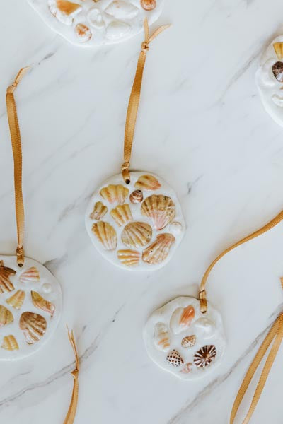 wings hawaii shell ornaments