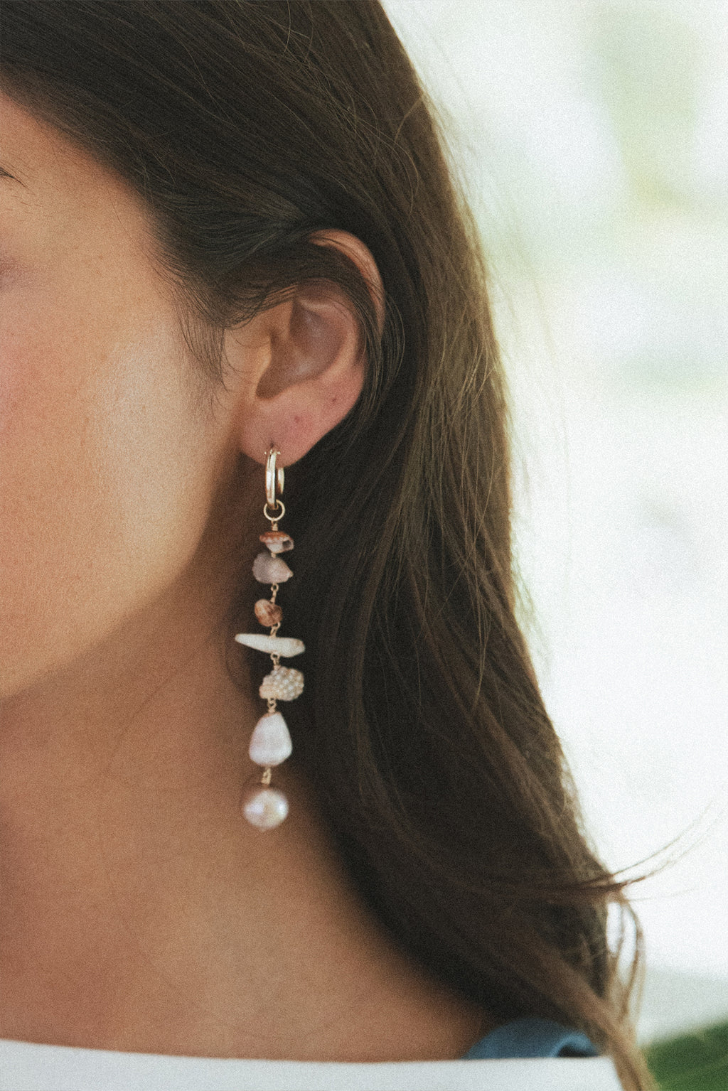 Mix Match Pearl Charm Hoops | GF
