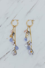 Shell Pile Charm Hoops | Lavender Dream thumbnail