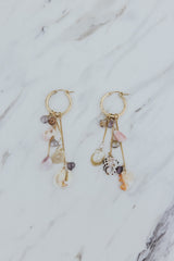Shell Pile Charm Hoops | Mother of Pearl