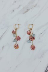 Shell Pile Charm Hoops | Aquamarine + Spiny Scallop thumbnail