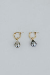 Charm Hoops - Baroque Tahitian Pearl thumbnail