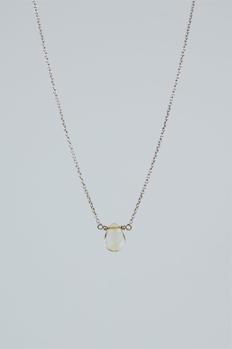 Single Stone Necklace - Warm Tones