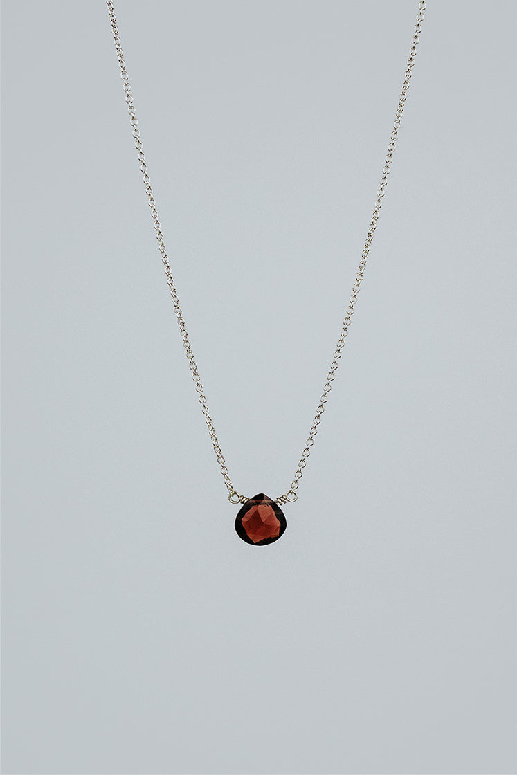 Single Stone Necklace - Warm Tones