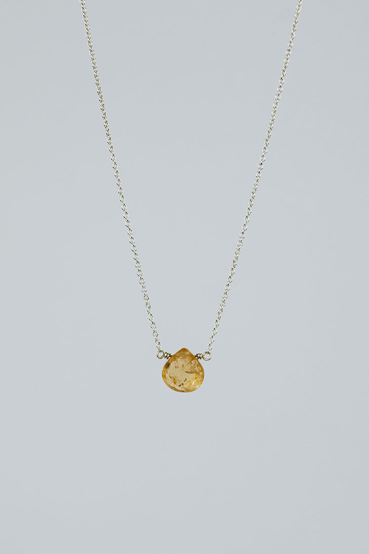 Single Stone Necklace - Warm Tones
