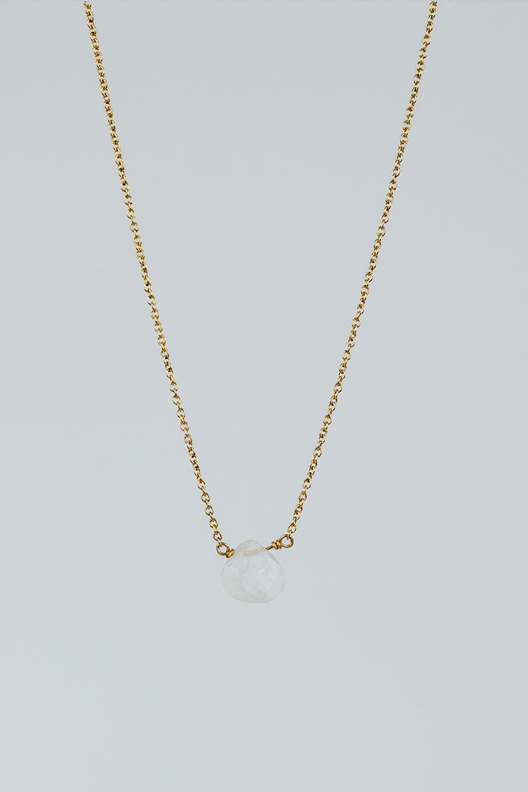 Single Stone Necklace - Warm Tones